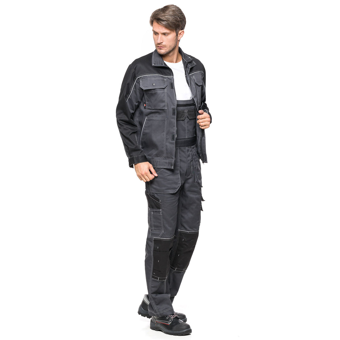 HELIOS BIB PANTALONI GRI-NEGRU Dimensiune 50 (90-94)