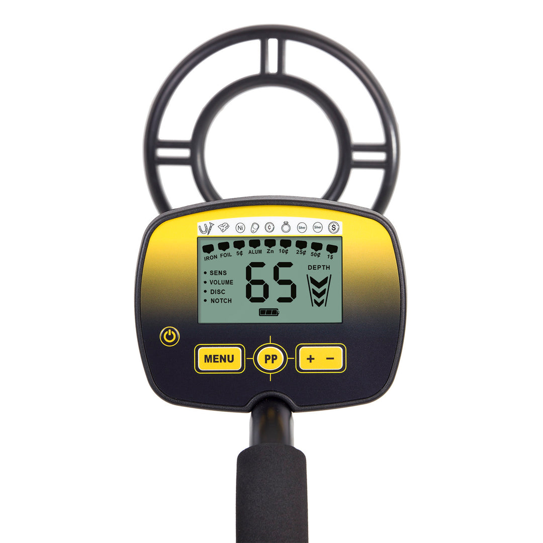 Detector de metale Maclean cu discriminator, galben, MCE995 Hunter
