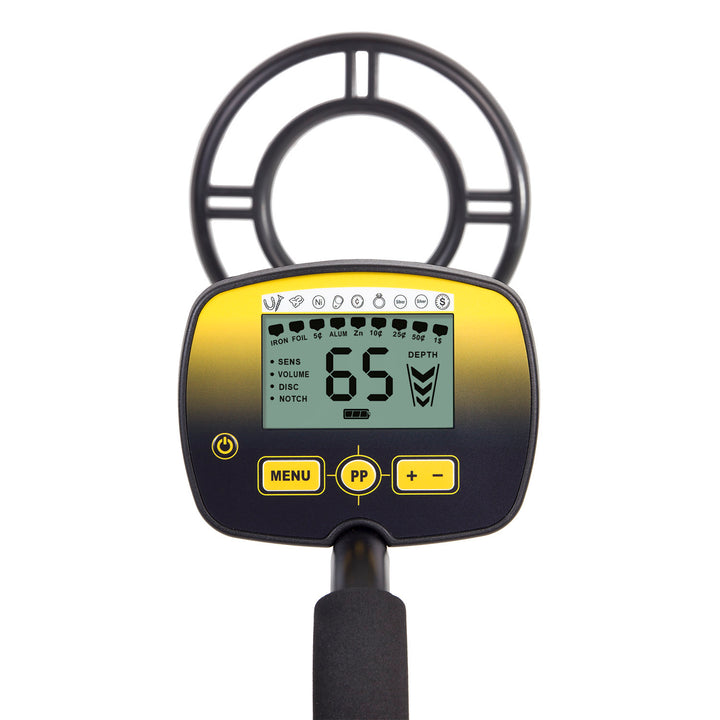 Detector de metale Maclean cu discriminator, galben, MCE995 Hunter