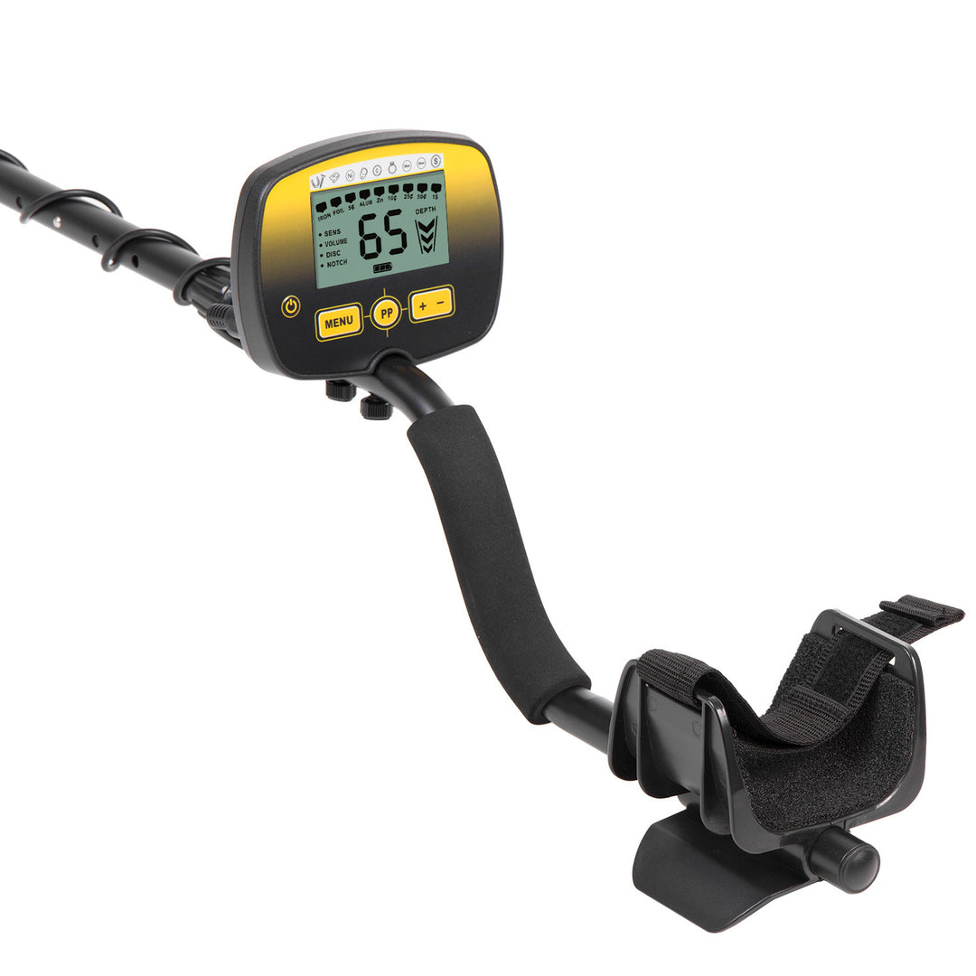 Detector de metale Maclean cu discriminator, galben, MCE995 Hunter