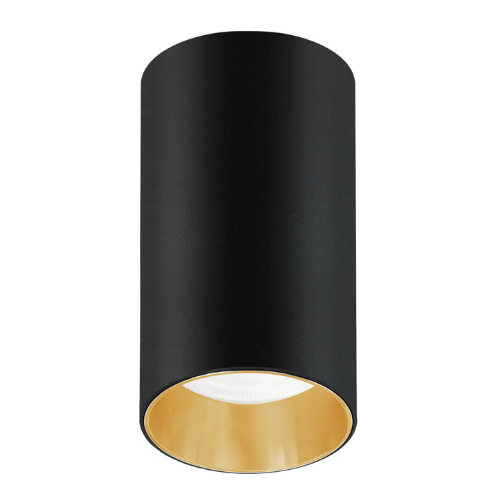 Maclean montare pe suprafață / tub, spot, rotund, aluminiu, GU10, 55x100mm, negru / auriu, MCE458 B/G