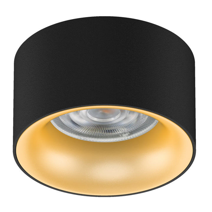 Maclean încastrat / tub, spot, rotund, aluminiu, GU5.3, 70x40mm, negru / auriu, MCE457 B/G