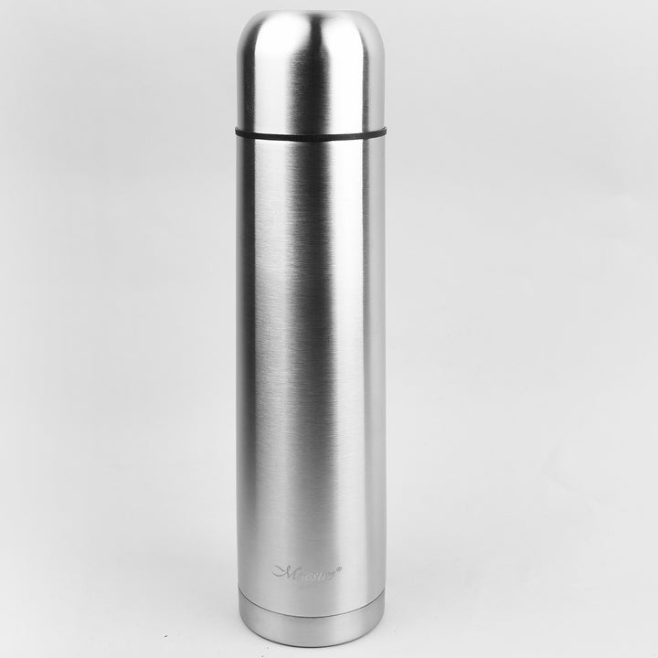 Sticlă izolată Thermos din oțel inoxidabil cu pahar de băut și geantă de transport pentru băuturi calde sau reci (1000ml)