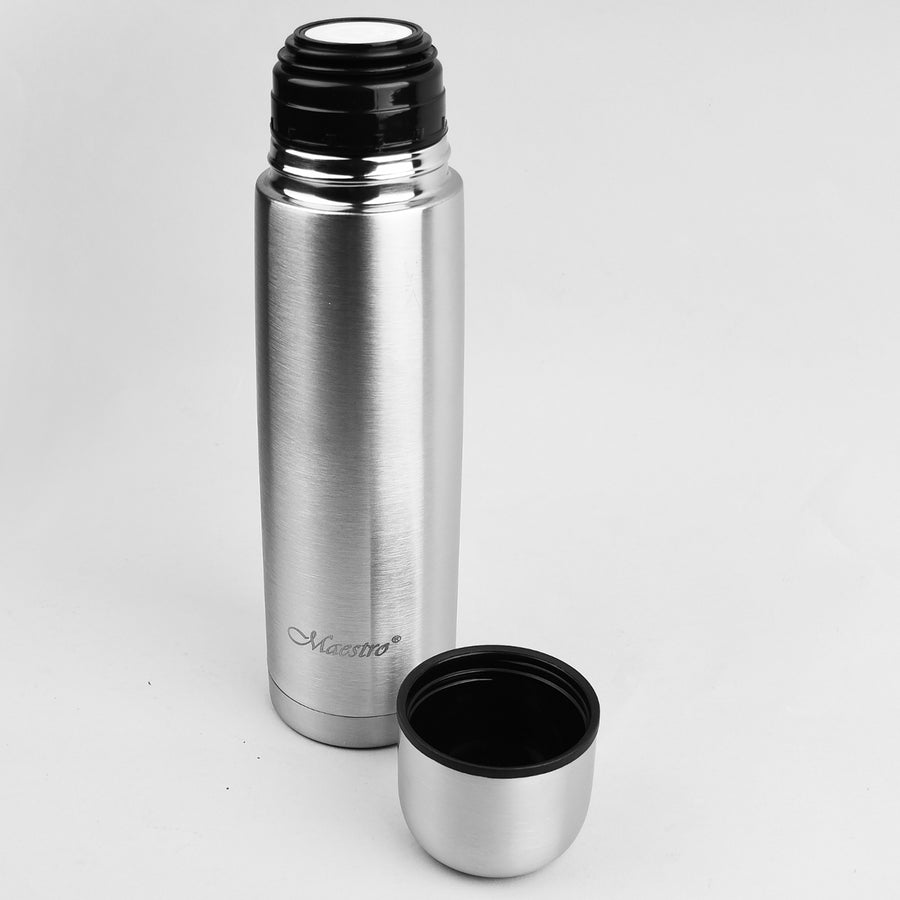 Sticlă izolată Thermos din oțel inoxidabil cu pahar de băut și geantă de transport pentru băuturi calde sau reci (750ml)