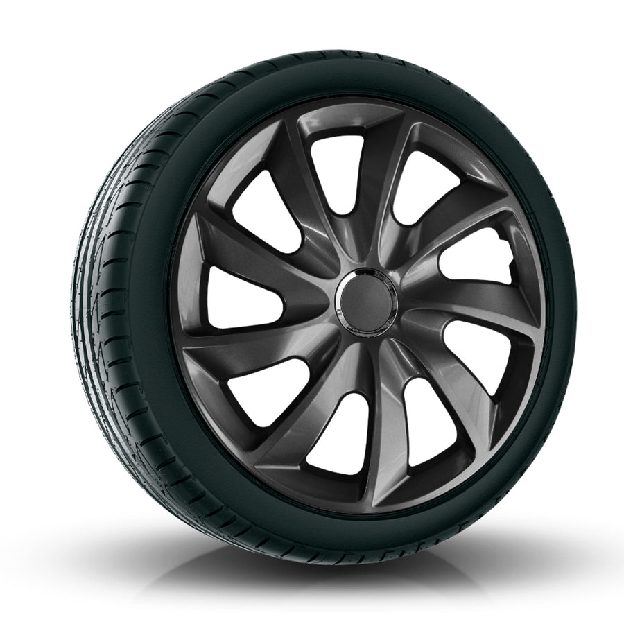 Capace de roți grafit 13 inch Stig NRM 4bucati pentru RENAULT OPEL FORD CITROEN MERCEDES