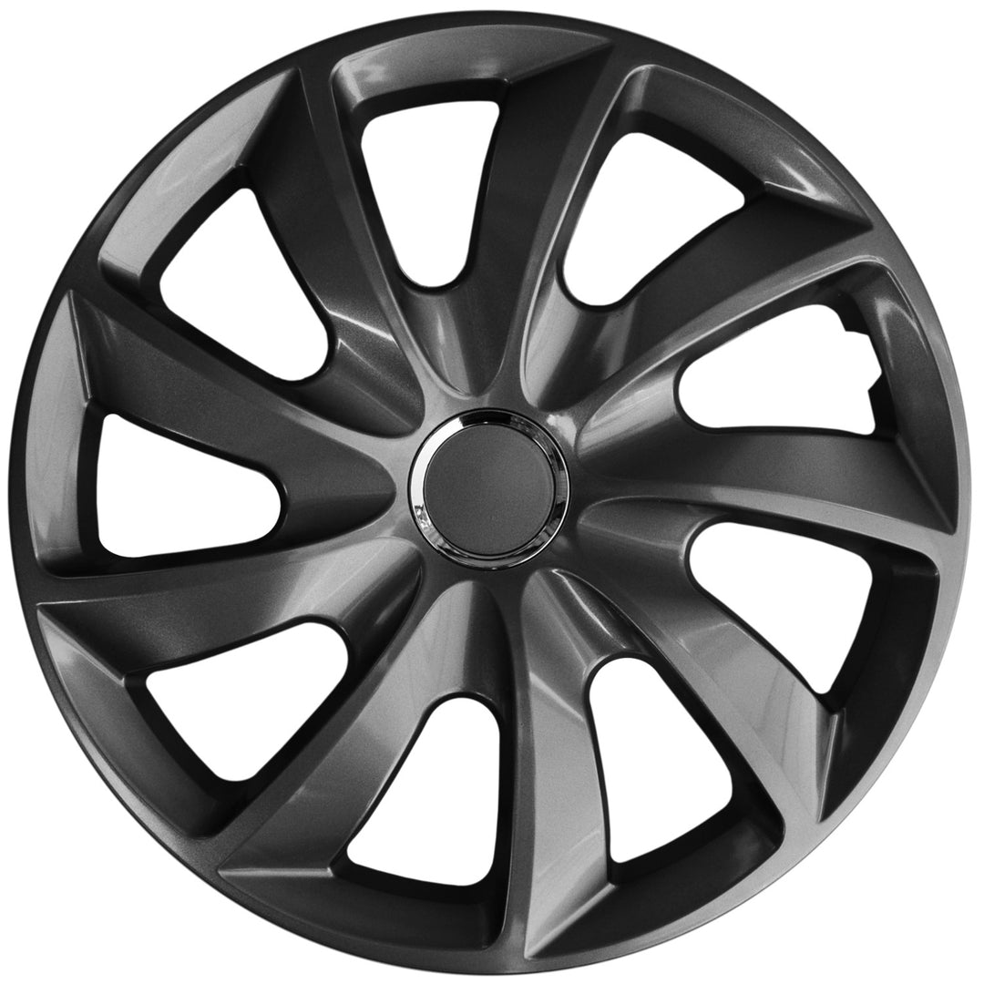 Capace de roți grafit 15 inch Stig NRM 4bucati pentru RENAULT OPEL FORD CITROEN MERCEDES