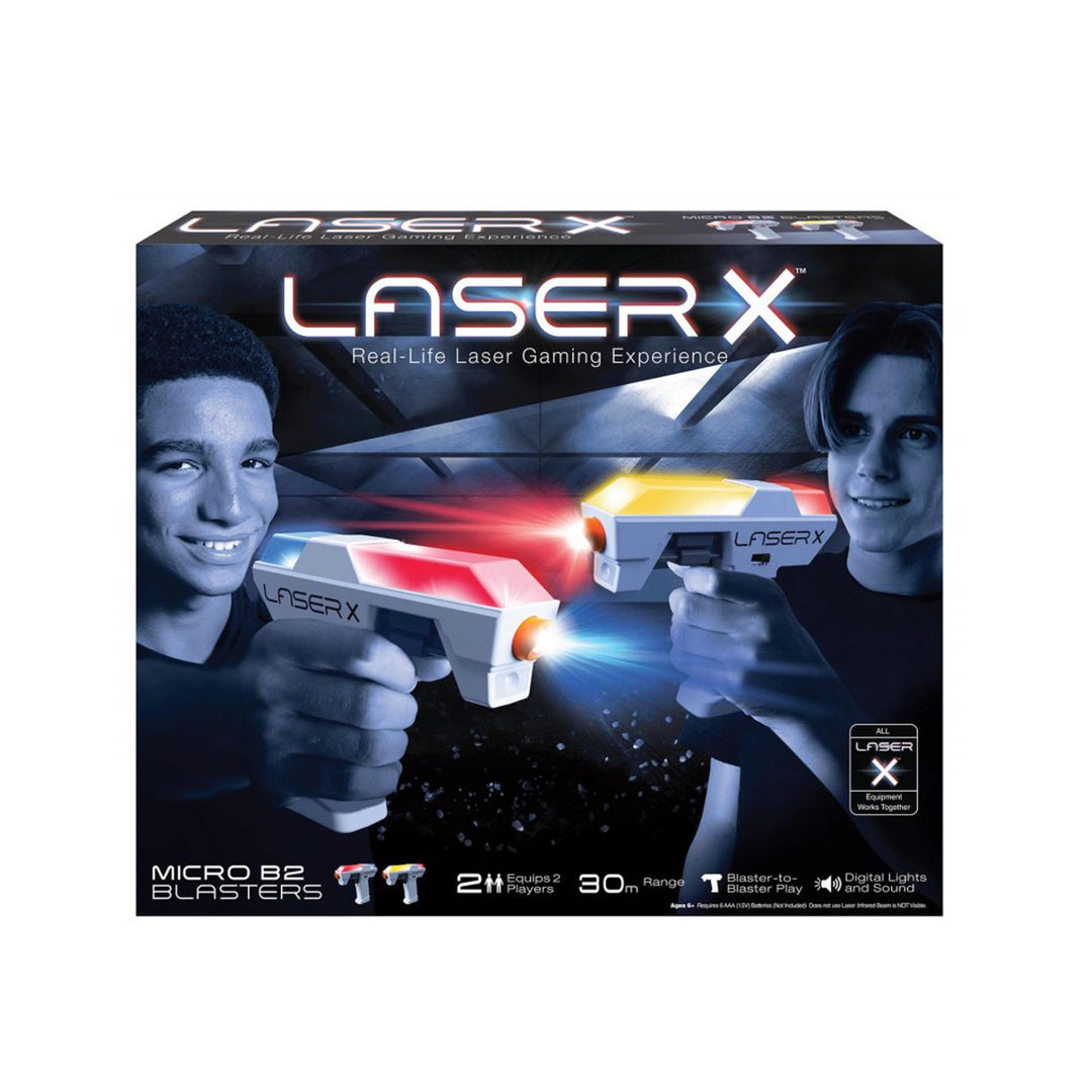 LaserX Microblaster LaserX Microblaster cu infraroșu cu efecte de lumină Set de 2 bucăți pentru două persoane