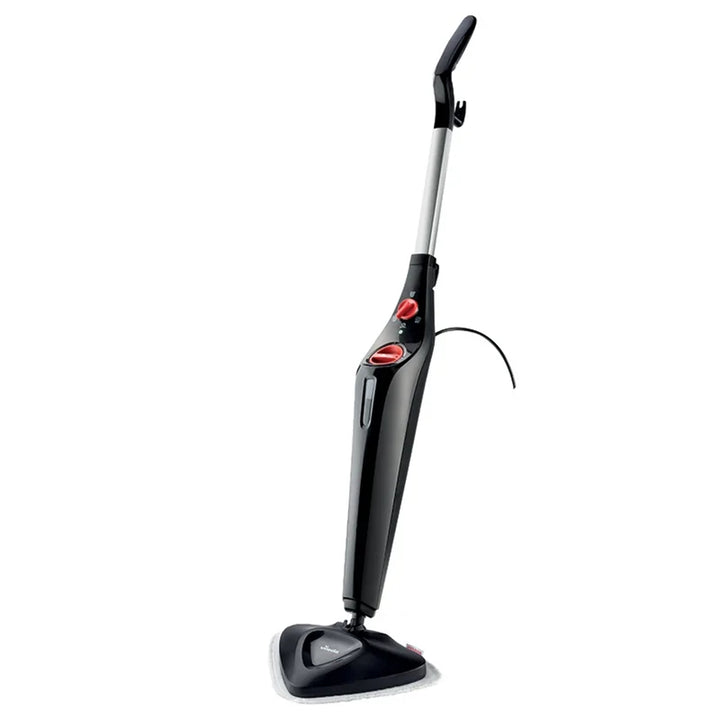 Mop cu aburi, Vileda Steam Plus 3.0, negru, cu 2 capete de mop rezerva