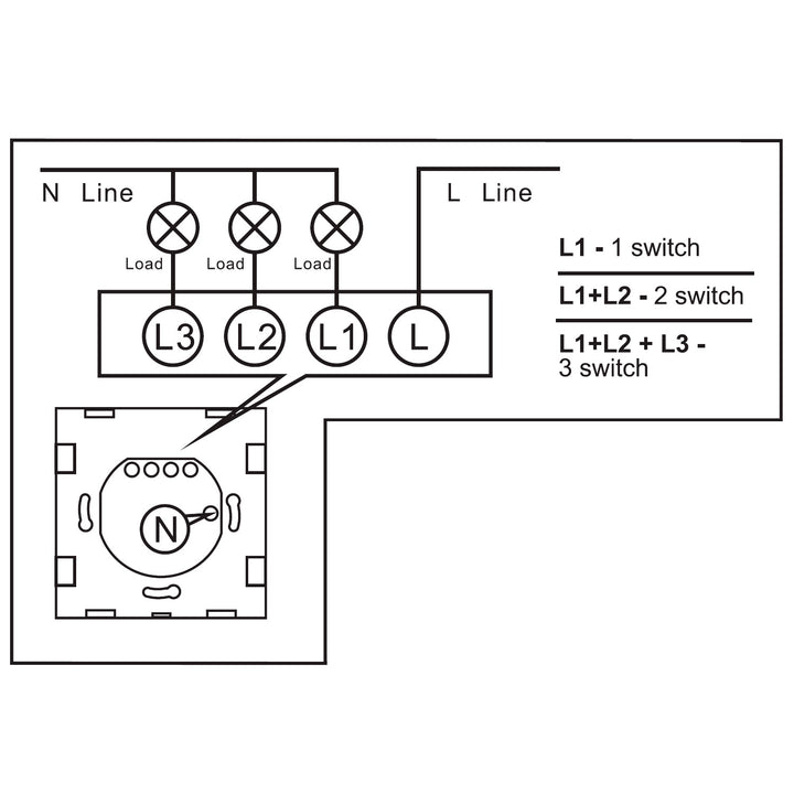 Intrerupator lumina tactil Maclean, MCE716B, negru