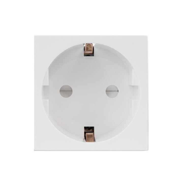 Priza simpla tip F (germana), Maclean MCE719W, alb