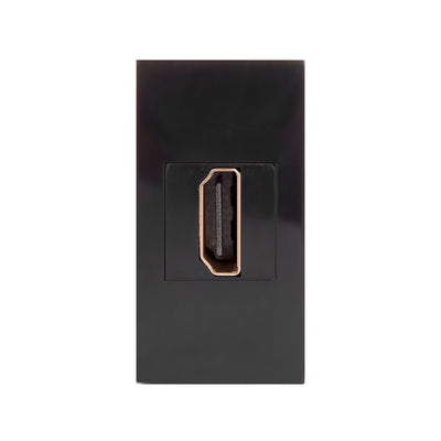 Priză de perete Maclean HDMI, MCE720B, neagra, simpla