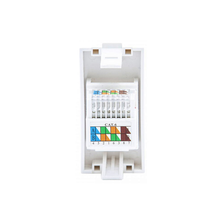 Priza LAN Maclean, MCE725W, alba, simpla, categorie 6