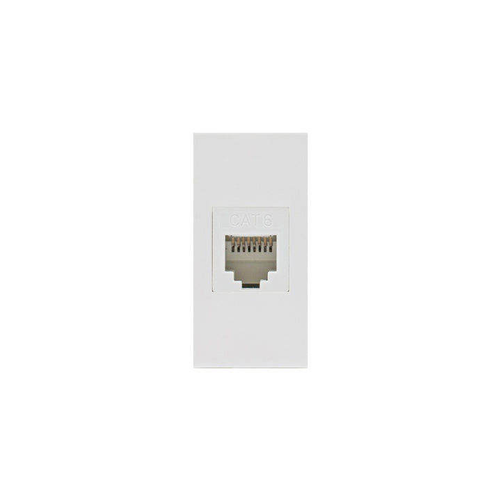Priza LAN Maclean, MCE725W, alba, simpla, categorie 6