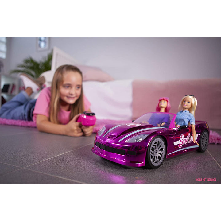 Mattel Mondo Motors Barbie RC Dream Car - Mașină convertibilă pentru Barbie, funcție completă