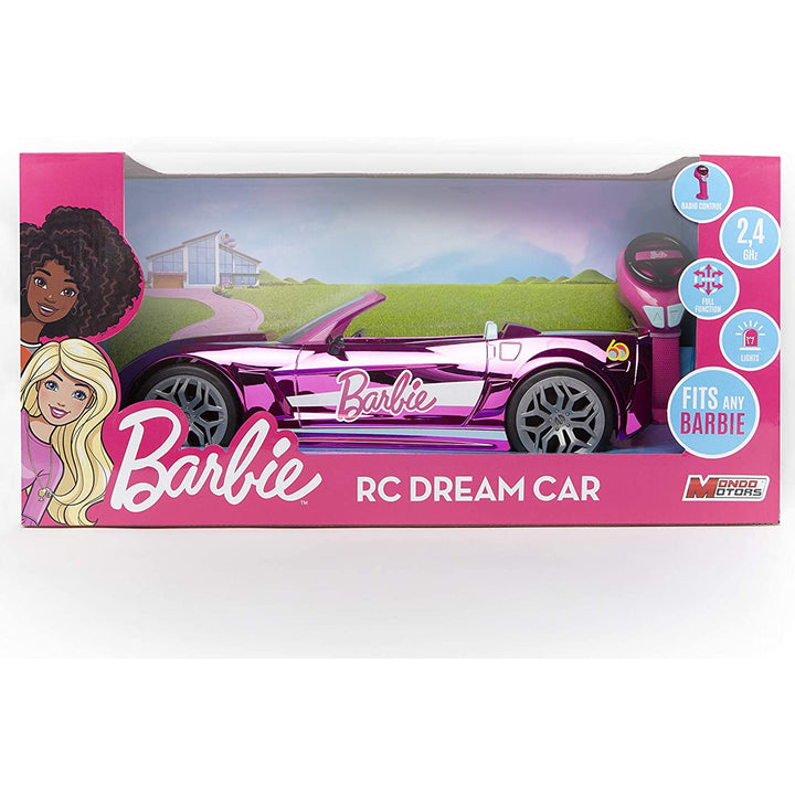 Mattel Mondo Motors Barbie RC Dream Car - Mașină convertibilă pentru Barbie, funcție completă