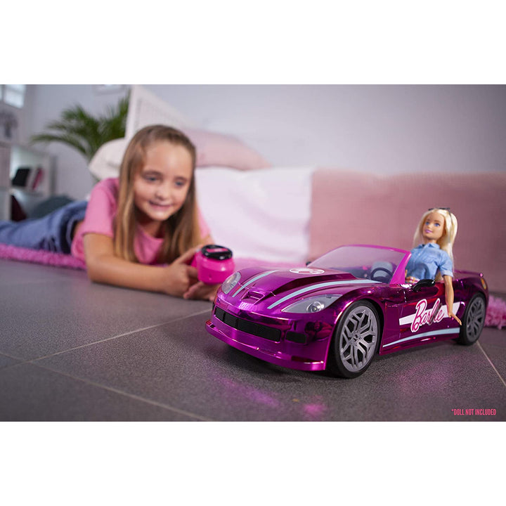 Mattel Mondo Motors Barbie RC Dream Car - Mașină convertibilă pentru Barbie, funcție completă