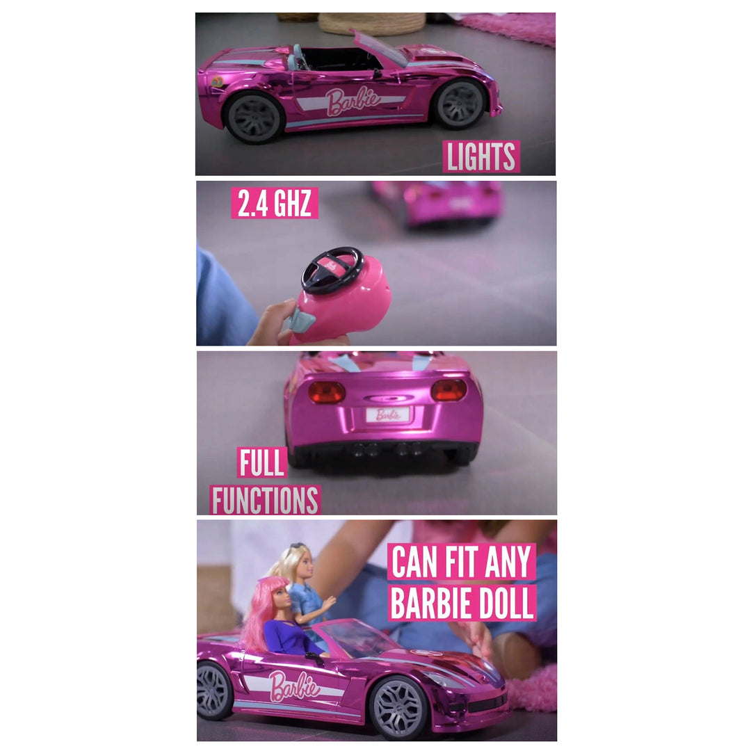 Mattel Mondo Motors Barbie RC Dream Car - Mașină convertibilă pentru Barbie, funcție completă