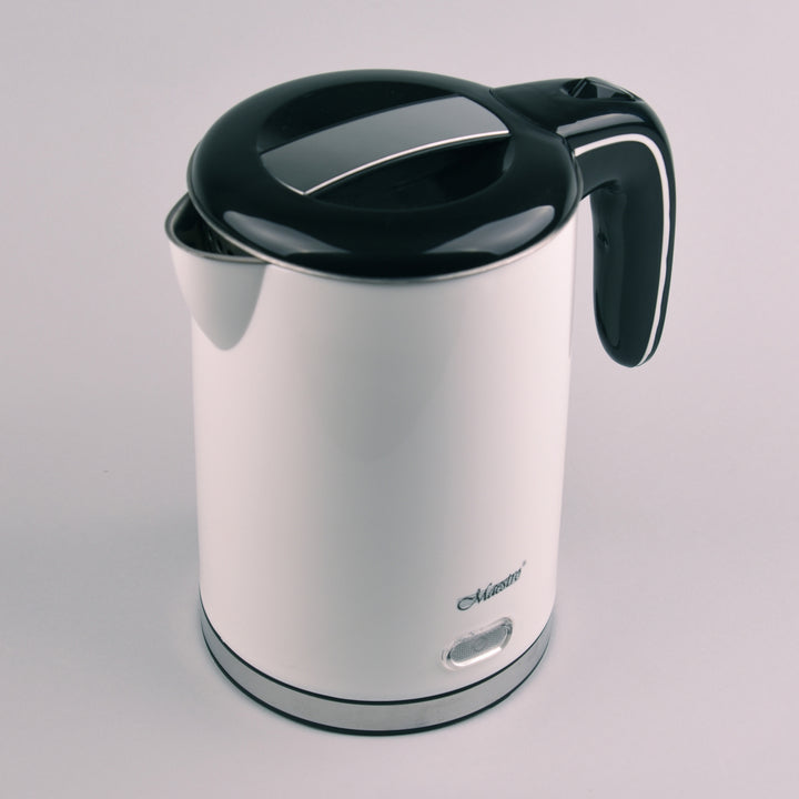 Ceainic electric din oțel inoxidabil Kettle 1.2L 1500W (alb)