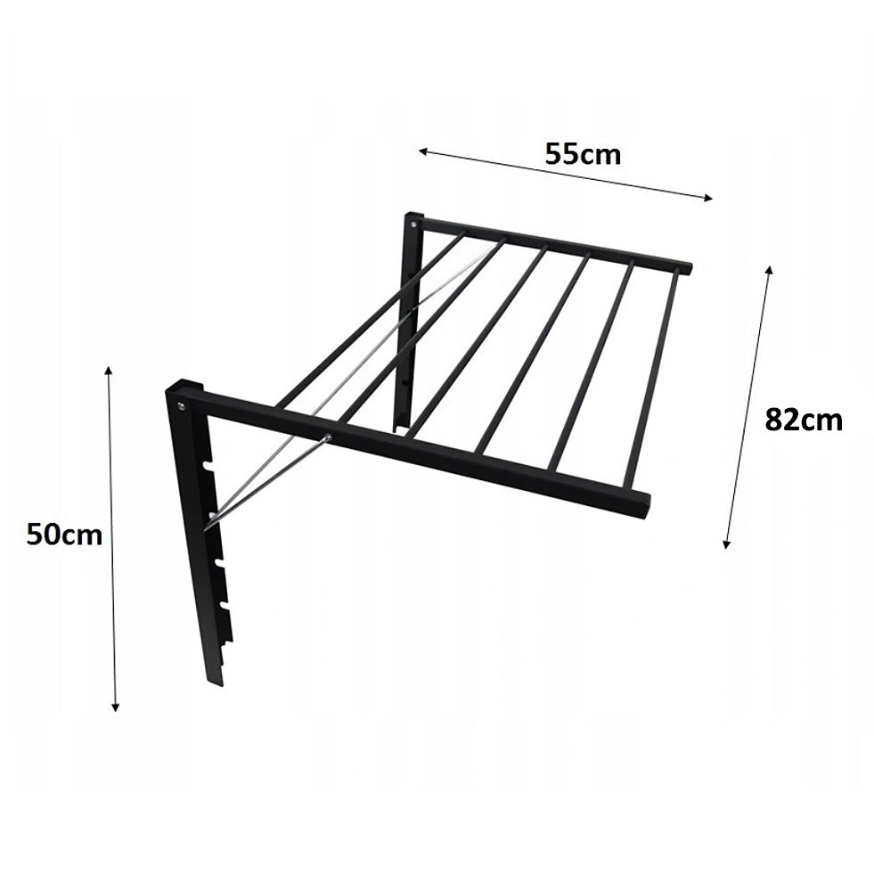 Majka Uscător de rufe montat pe perete Uscător de rufe montat pe perete (80cm, argintiu)