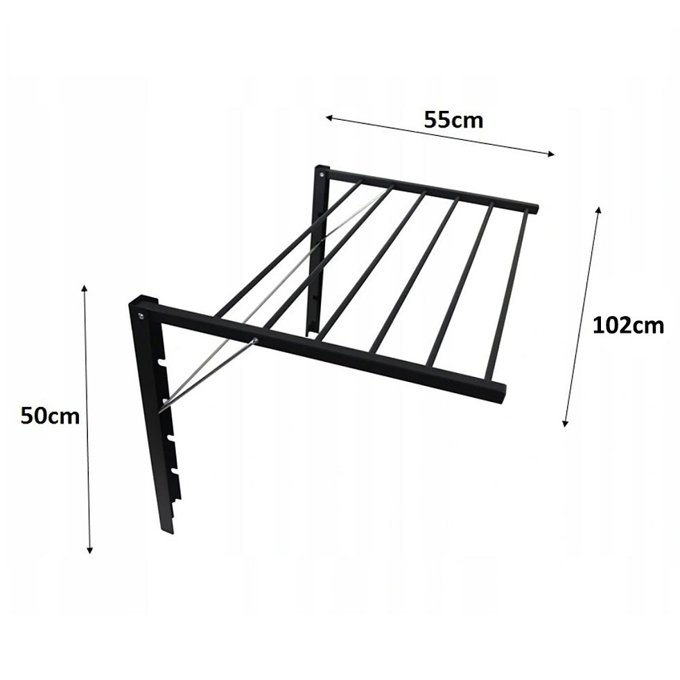 Majka Uscător de rufe montat pe perete Uscător de rufe montat pe perete (100cm, argintiu)