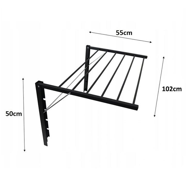 Majka Uscător de rufe montat pe perete Uscător de rufe montat pe perete (100cm, argintiu)