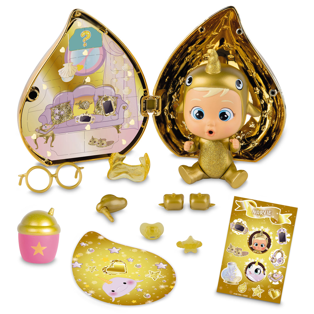 TM Toys IMC093348 Cry Babies Golden House Edition Magic Tears Mystery Pack Păpușă Figurină aleatorie