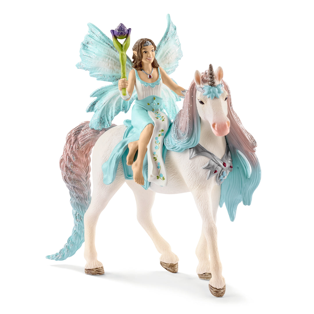 Schleich SLH70569 Schleich Bayala Bayala Fairy Eyela & Princess Unicorn Horse Figurine Toy Playset