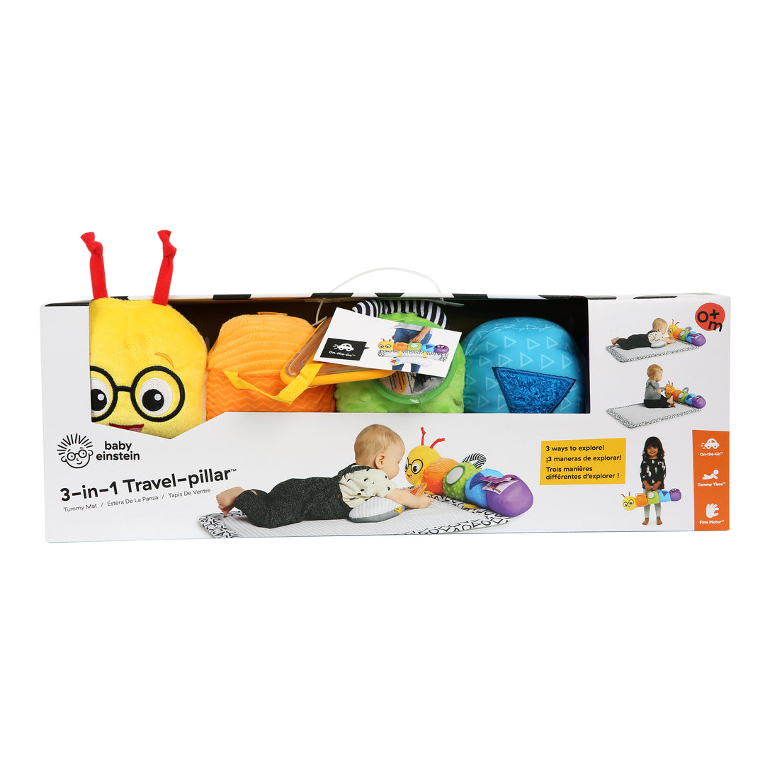 Bright Starts 11745 Baby Einstein Baby Einstein Tummy Play Mat Travel Belly 3 în 1 portabil detașabil detașabil detașabil pernă moale în siguranță