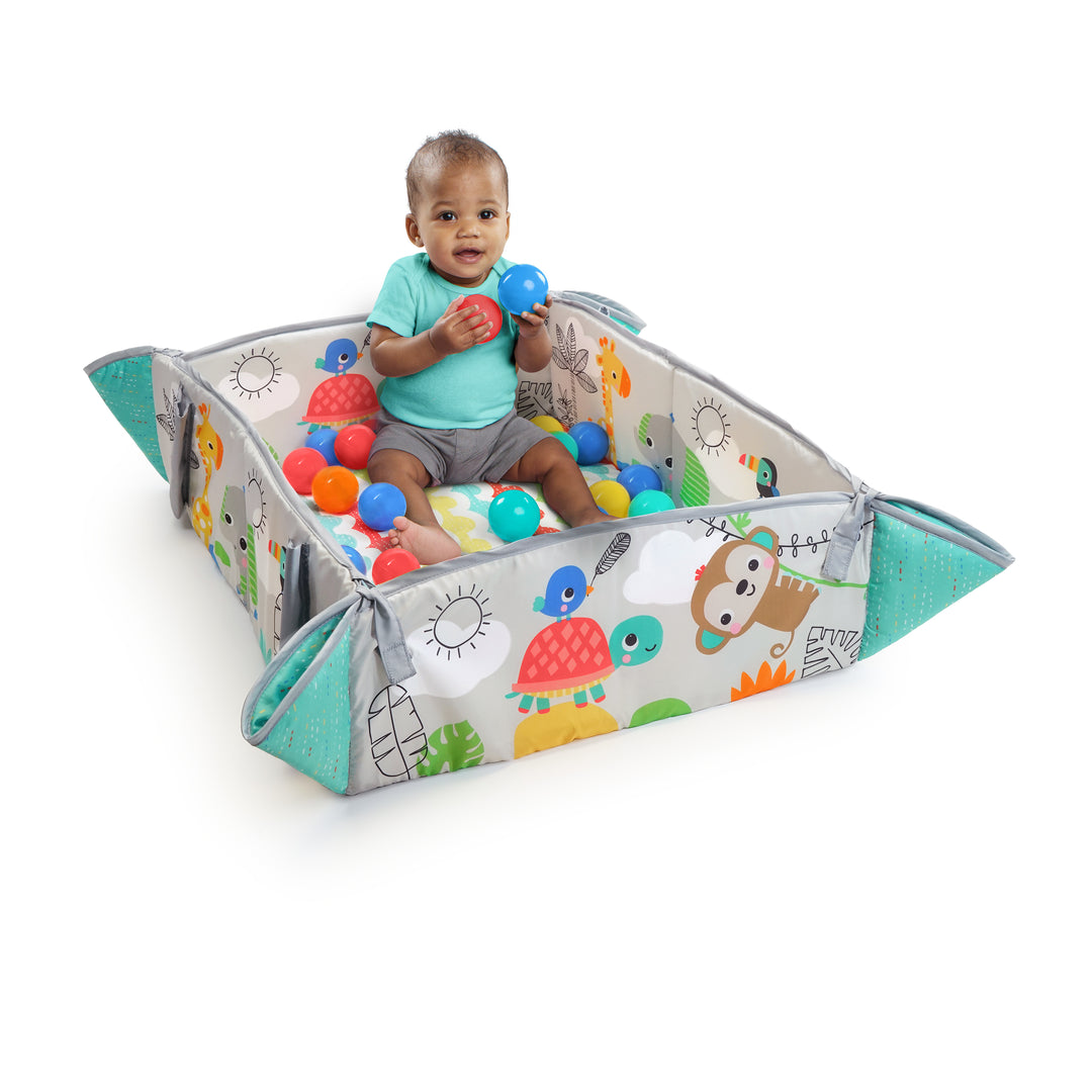 Bright Starts 12624 Bright Starts Baby Play Mat Your Way Ball Play Gym &; Ball Pit 7 Jucării