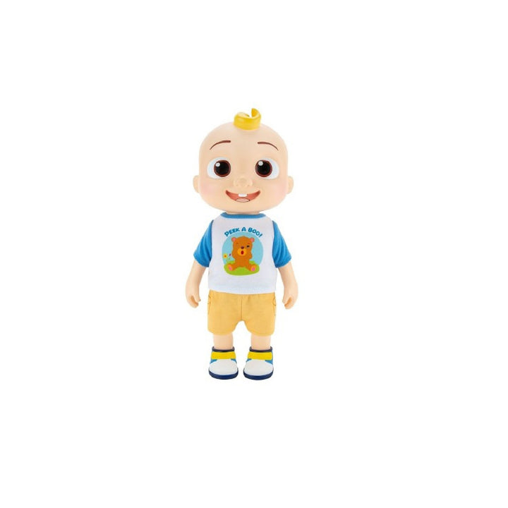 CoComelon CMW0058 CoComelon Deluxe Interactive JJ Doll Plush Soft Sing Song Cântecul Cântecul Feed Dress Accesorii