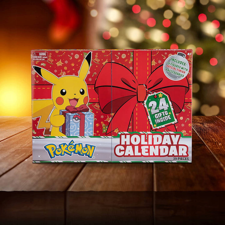 Calendarul de vacanță Pokemon Advent 2021 24 de cadouri în interior cu Pikachu de Crăciun