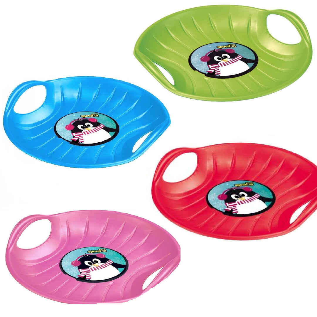 PROSPERPLAST ISTM-361C Slide Sledge Round Plastic Zăpadă mare Super Spin Copii adulți