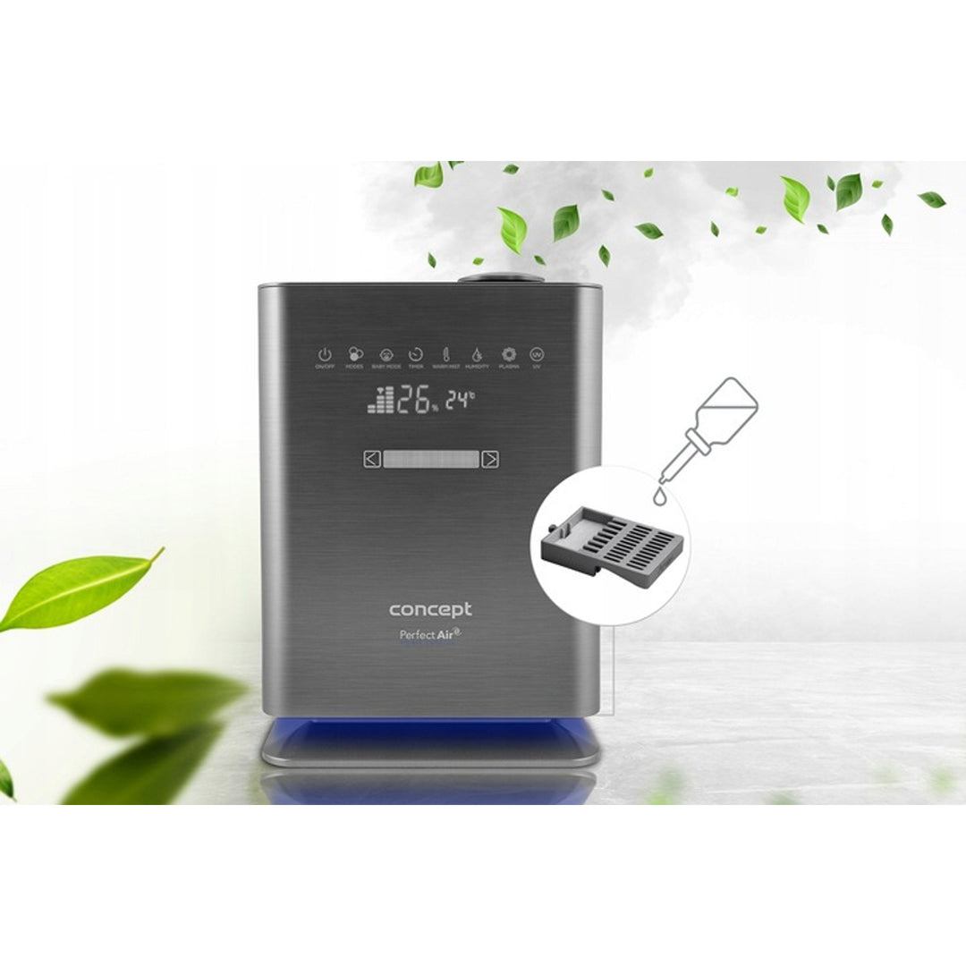 CONCEPT ZV2021 Umidificator Perfect Air Wifi Wifi Remote Aromatherapy Timer UV UVC LED Display