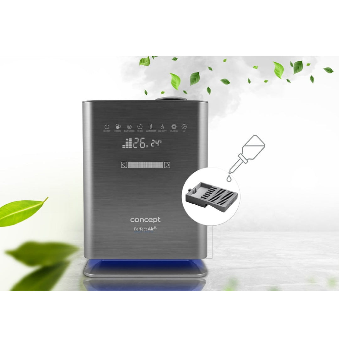 CONCEPT ZV2021 Umidificator Perfect Air Wifi Wifi Remote Aromatherapy Timer UV UVC LED Display