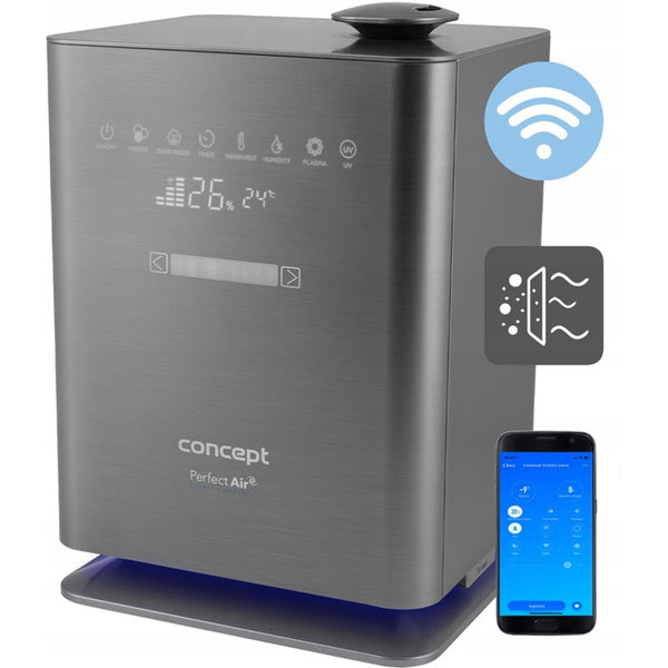 CONCEPT ZV2021 Umidificator Perfect Air Wifi Wifi Remote Aromatherapy Timer UV UVC LED Display