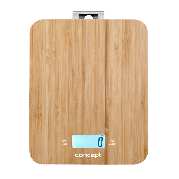 Concept VK5713 Cântar digital de bucătărie - Bamboo - 15 kg Ceas temporizator Design Bamboo max. 15 kg cu cârlig de agățat