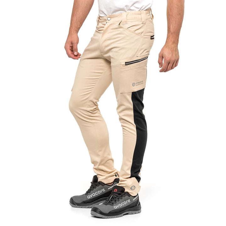 Pantaloni de lucru pentru barbati, Tubbos, bej/negru, marimea 54