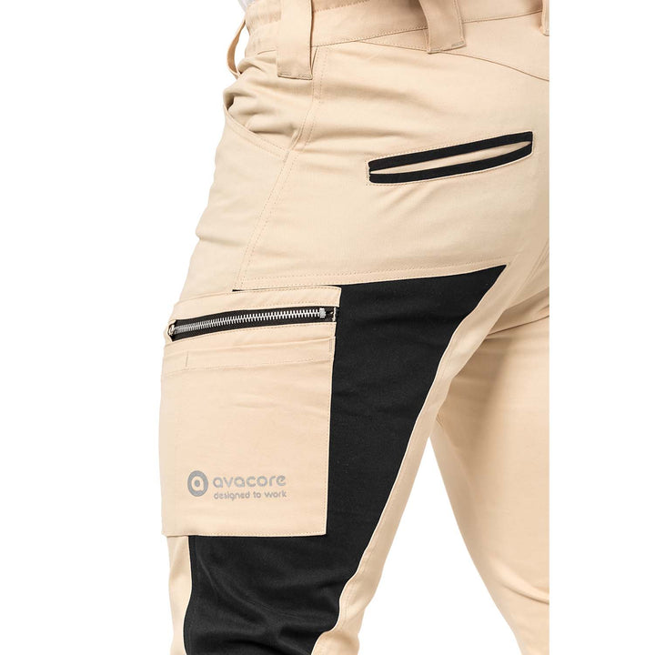 Pantaloni de lucru pentru barbati, Tubbos, bej/negru, marimea 54