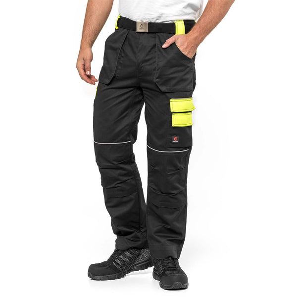 Pantaloni protectia muncii Helios, Negru-Galben,marimea 56