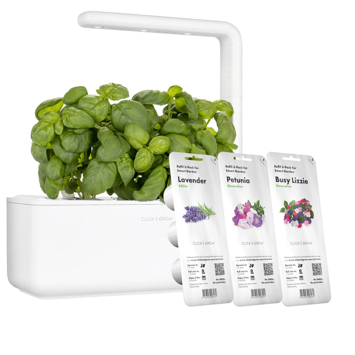 Capsulă de substrat pentru semințe de plante pentru interior Click & Grow - Smart Garden - Set de 3 Petunia