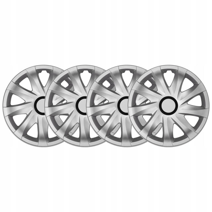 Set 4 capace jante  Kando Stig, potrivit jantelor de 14 inch, Argintiu