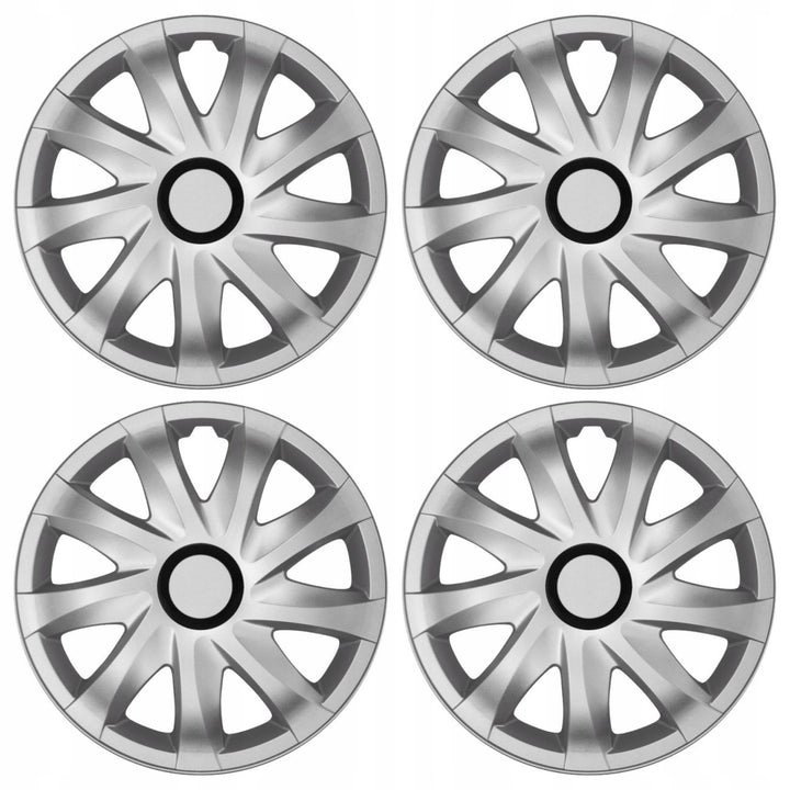 Set 4 capace jante  Kando Stig, potrivit jantelor de 14 inch, Argintiu