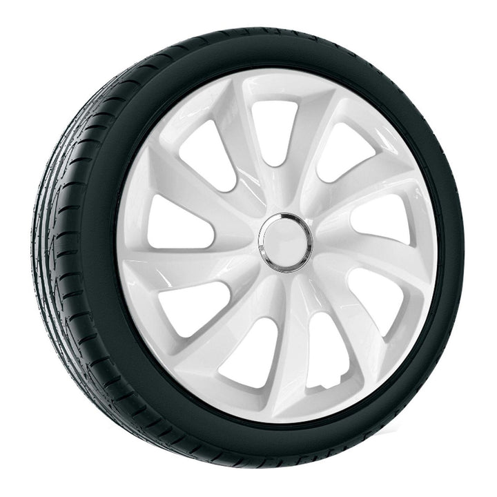 Set 4 capace jante NRM, potrivit jantelor de 17 inci, Alb