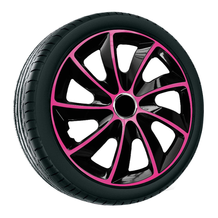 Set 4 capace jante NRM, Stig Extra potrivite jantelor de 17 inci, Roz-Negru