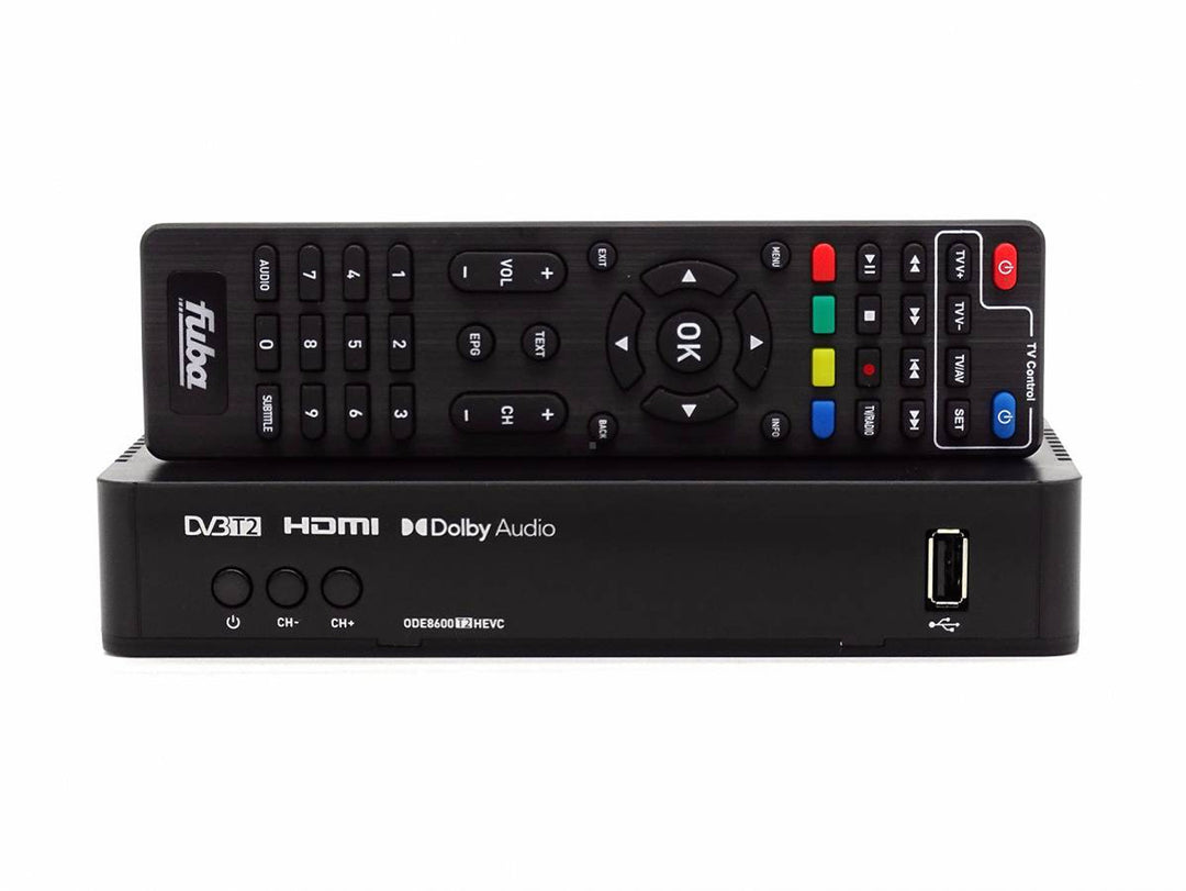 Tuner digital terestru DVB-T/T2 H.265 HEVC, cu telecomanda