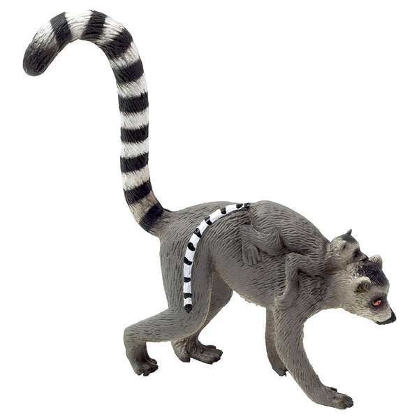 Figurina Lemur cu puiul, Animal Planet, 7 cm x 1,5 cm x 7,5 cm
