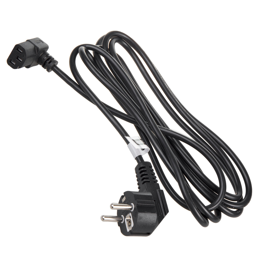 Cablu de alimentare cu un conector inclinat Maclean , MCTV-854, 3 pin /conector EU 3m , negru