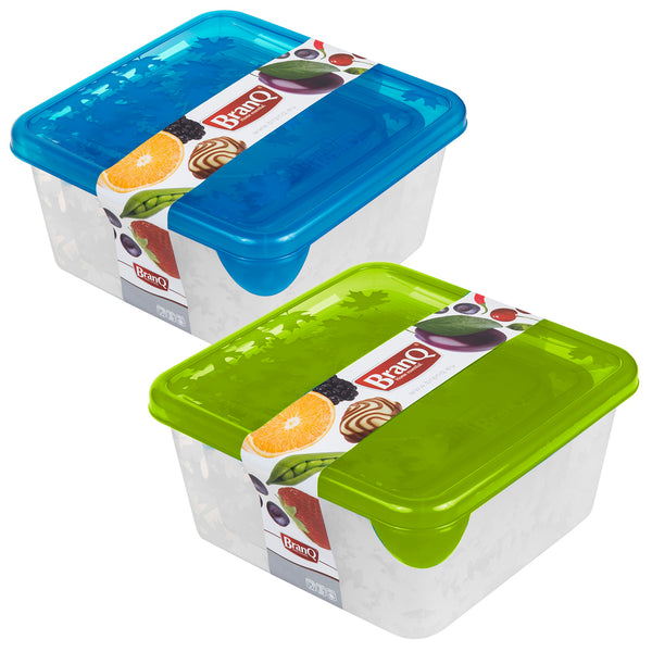 3 x Set de recipiente pentru alimente Branq Lid Culoare aleatorie 0.45l 0.75l 1.25l
