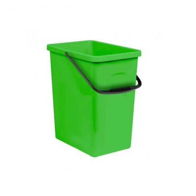 Coș de gunoi de reciclare Branq, cu mâner, verde, 10 litri
