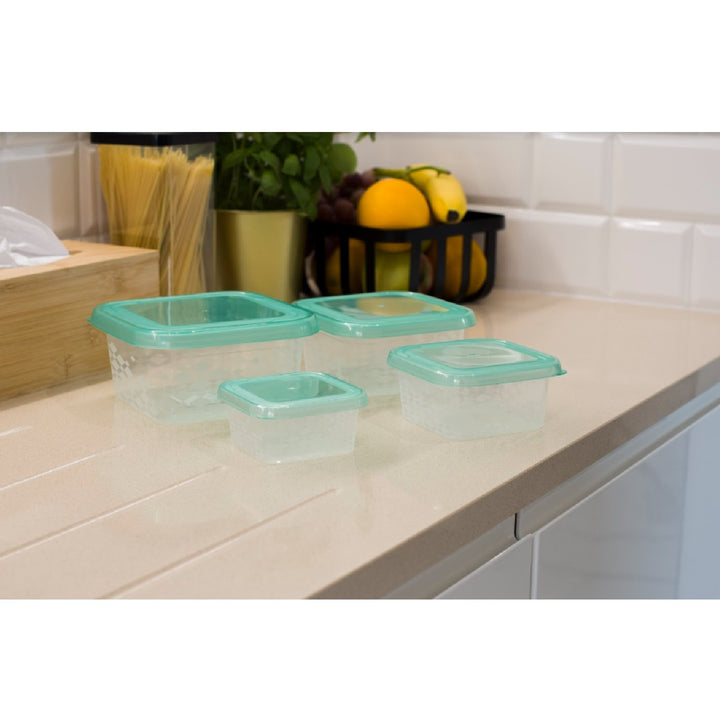 BranQ 2304 Set de 4 containere pentru depozitarea alimentelor cu capace